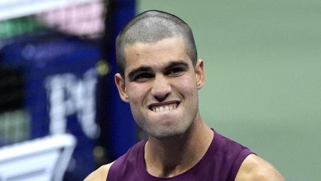 Carlos Alcaraz, en su debut en el US Open