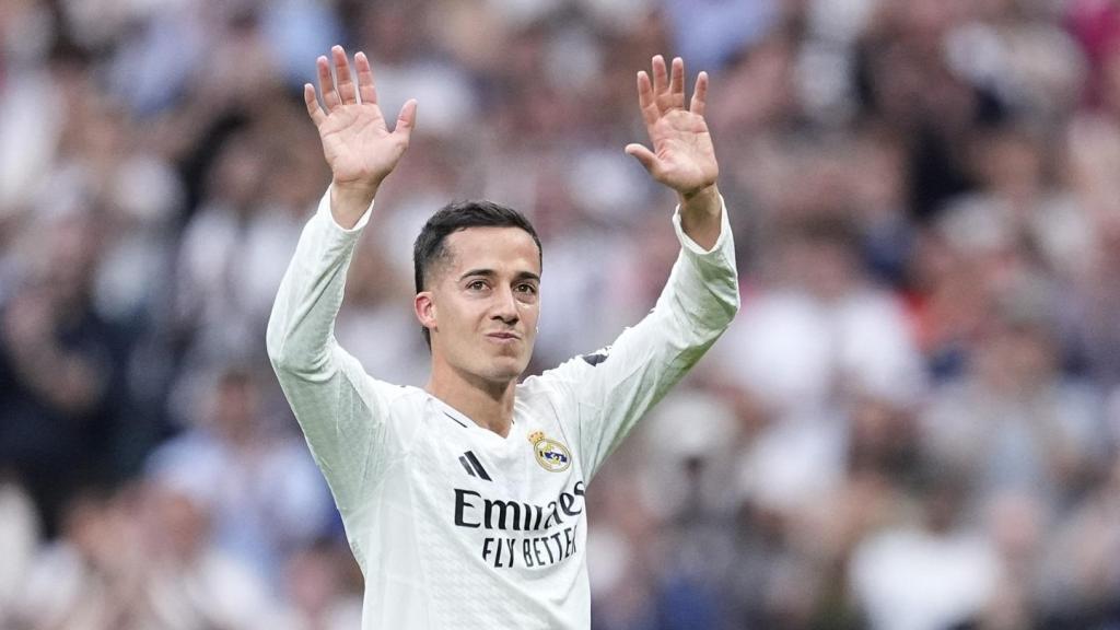 Lucas Vázquez, en su despedida del Santiago Bernabéu