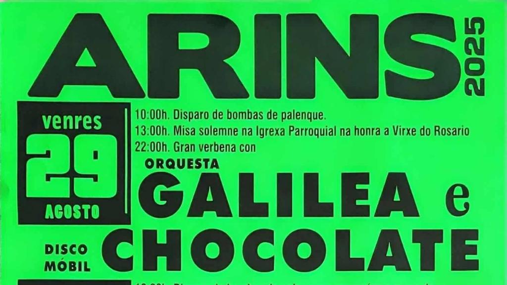 Cartel de la edición 2025 de las Fiestas de Aríns