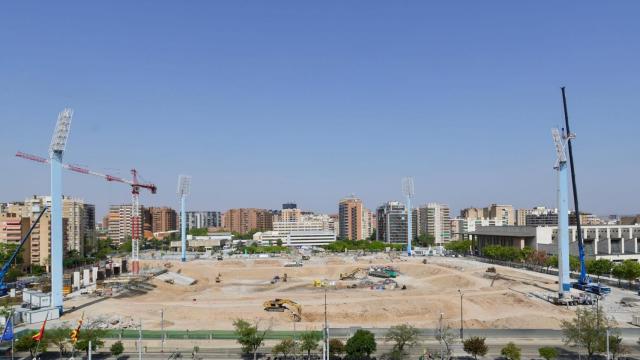 Las torres de iluminación de la Romareda