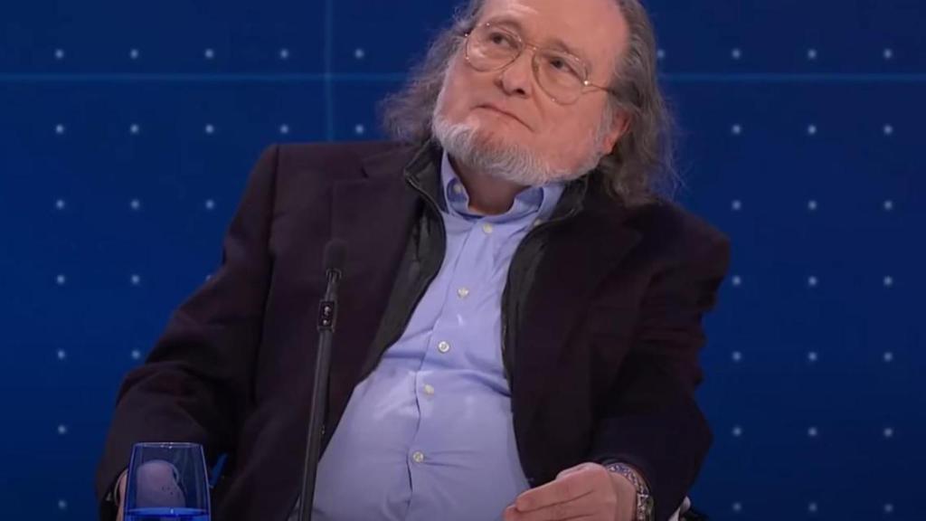 El economista Santiago Niño Becerra en un programa de televisión.