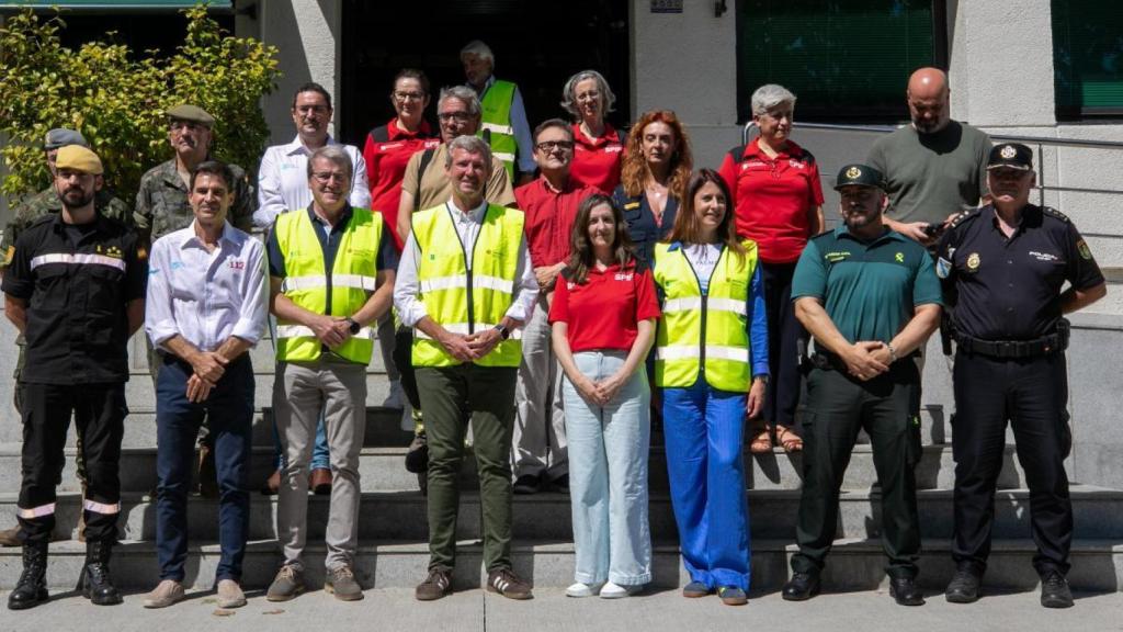 Alfonso Rueda, en su visita al Centro de Coordinación Operativa Integrado (CECOPI) de Ourense