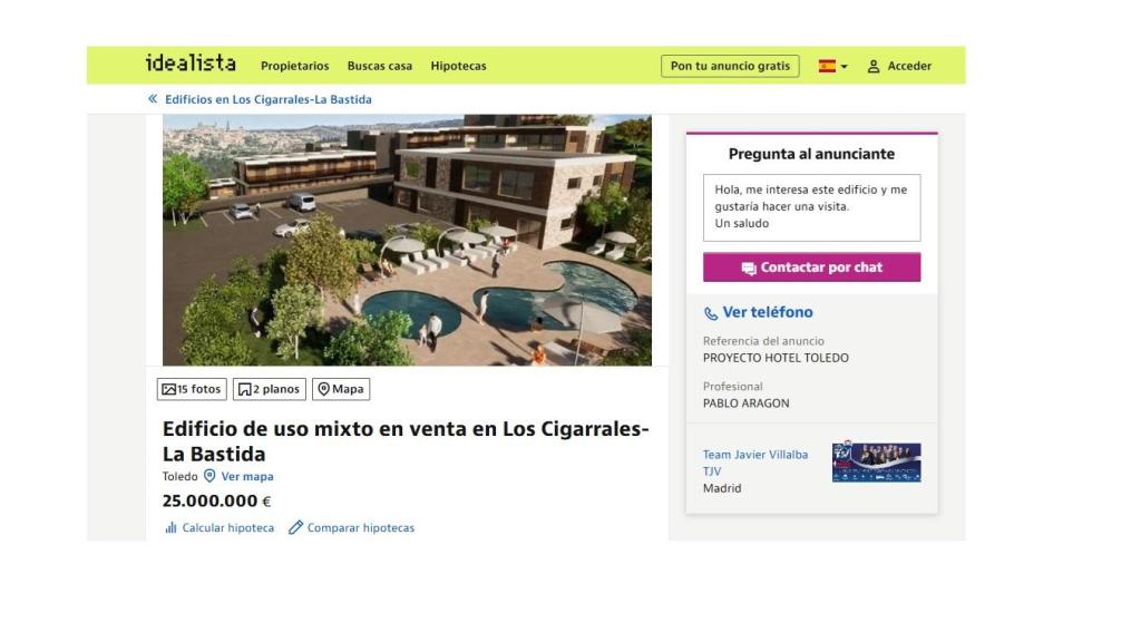 Anuncio publicado en Idealista.