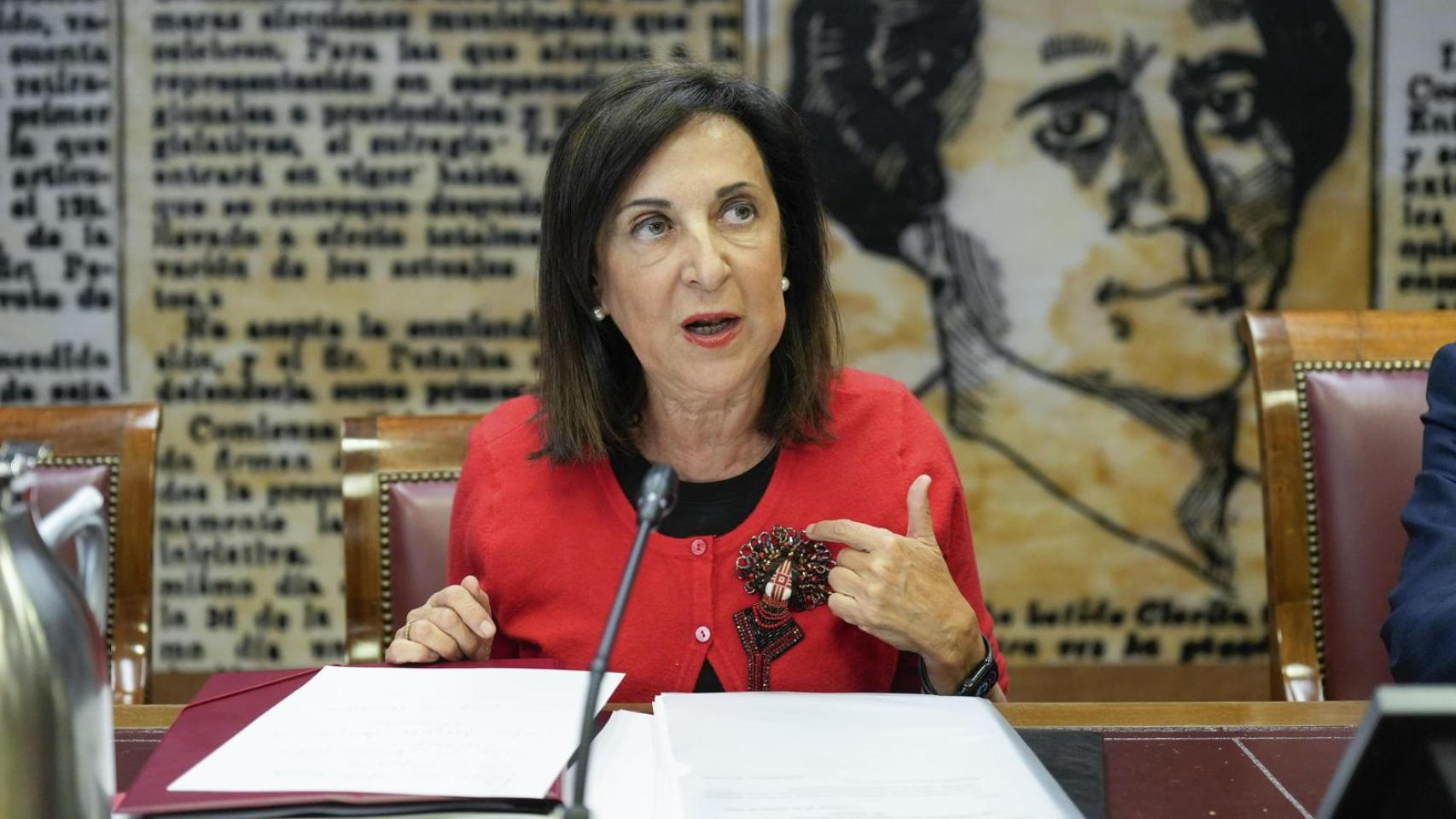 La ministra de Defensa, Margarita Robles, este martes en el Senado.