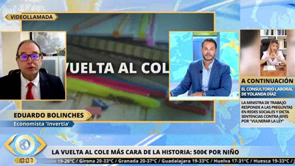Eduardo Bolinches, economista, en el programa 'La Mirada Crítica'