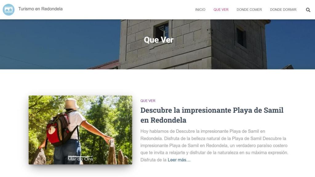 Captura de pantalla de la web fraudulenta