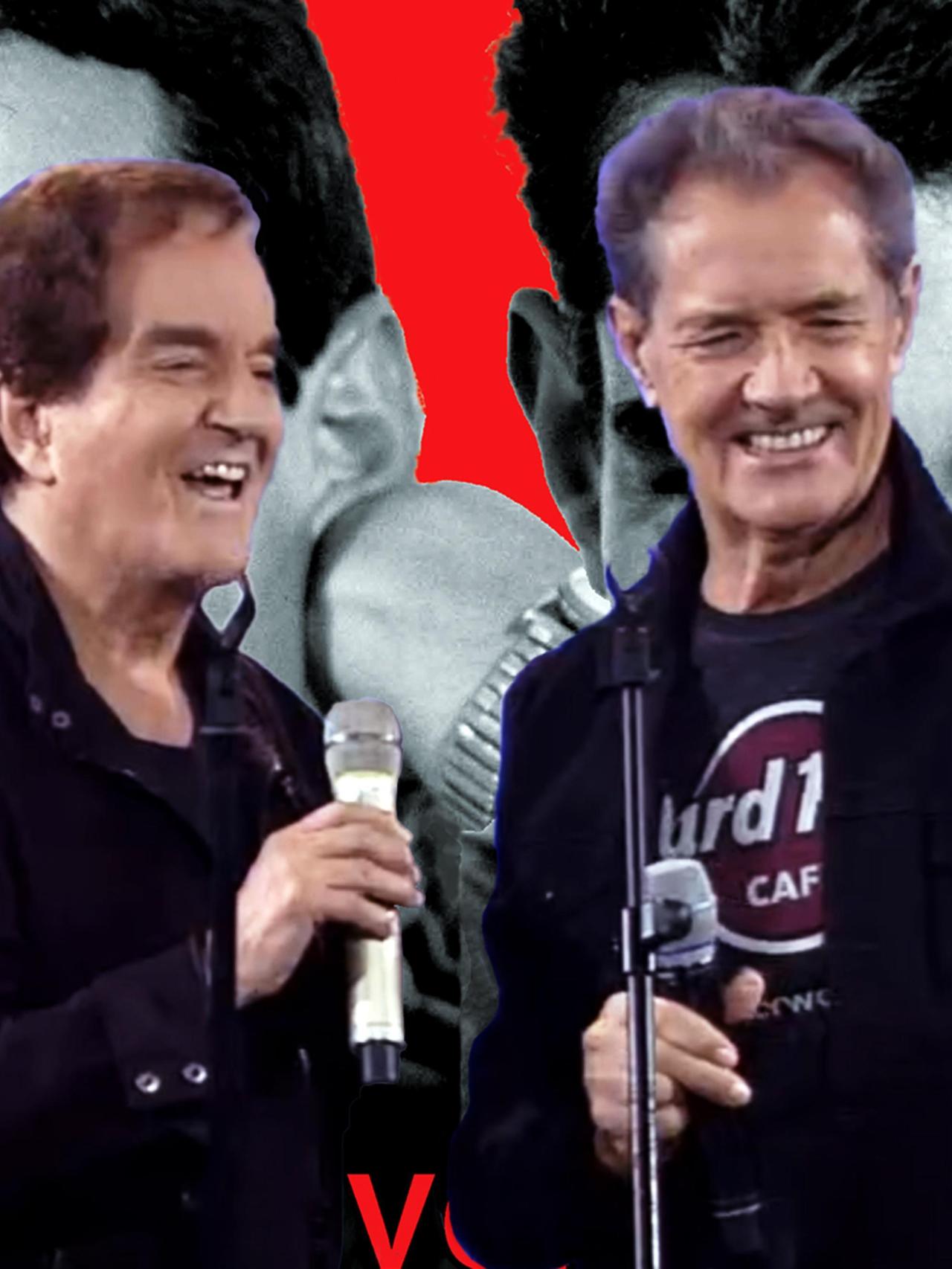 El Dúo Dinámico, sobre el escenario, durante una de sus actuaciones.