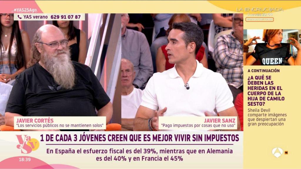 Javier Sanz en el plató de 'Y Ahora Sonsoles'