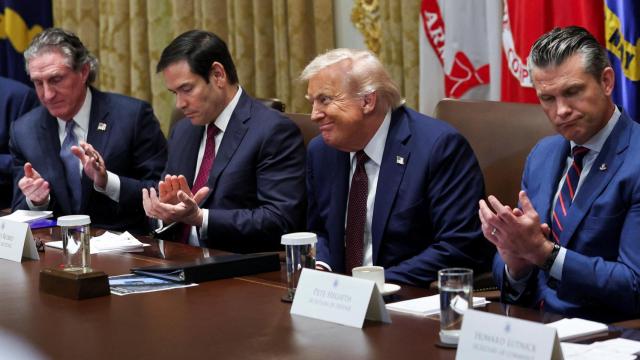 El presidente de Estados Unidos, Donald Trump, durante la reunión de su gabinete este martes en la Casa Blanca.