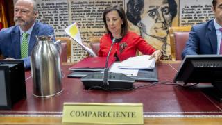 La ministra de Defensa, Margarita Robles, este martes en el Senado.