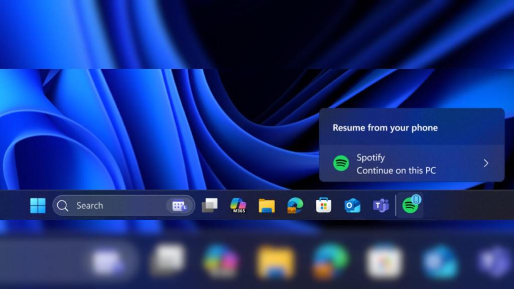 Función para continuar desde el móvil en Windows 11