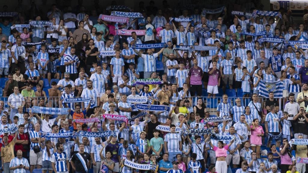 El estadio de La Rosaleda durante un partido del Málaga CF