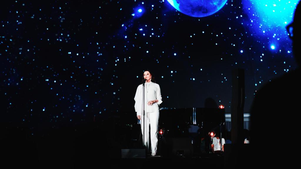 Luz Casal en su concierto en el Monte de San Pedro de A Coruña