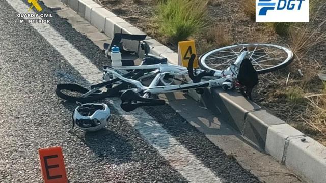 La bicicleta, tras el atropello este agosto.