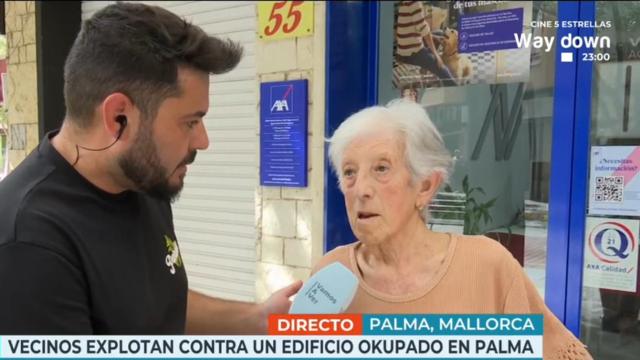 María, de 95 años, habla sobre los okupas.