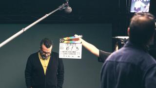 Nacho Vigalondo en el rodaje de 'Tribute'. Foto: Domino's