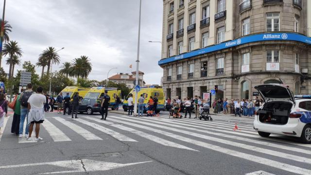 Imagen del atropello en la plaza de Mina.