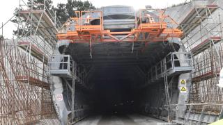 Emboquille del túnel 3 de la conexión ferroviaria al puerto exterior de A Coruña.