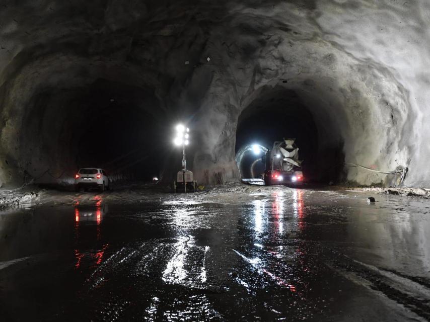 Caverna de bifurcación donde conectan los túneles 1 y 3.