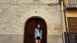 Angélica Cebrián, estudiante de la Universidad de Zaragoza en Gallur