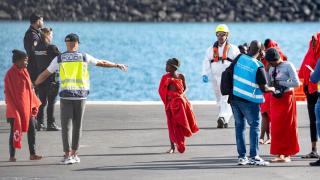 Imagen de archivo de unos menores migrantes llegados a las costas de Canarias.