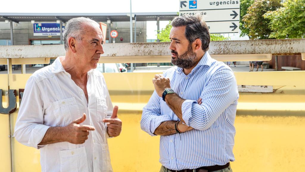 Paco Núñez durante su visita en la localidad de Tarancón