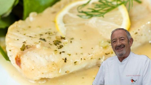 Karlos Arguiñano con una merluza en salsa.