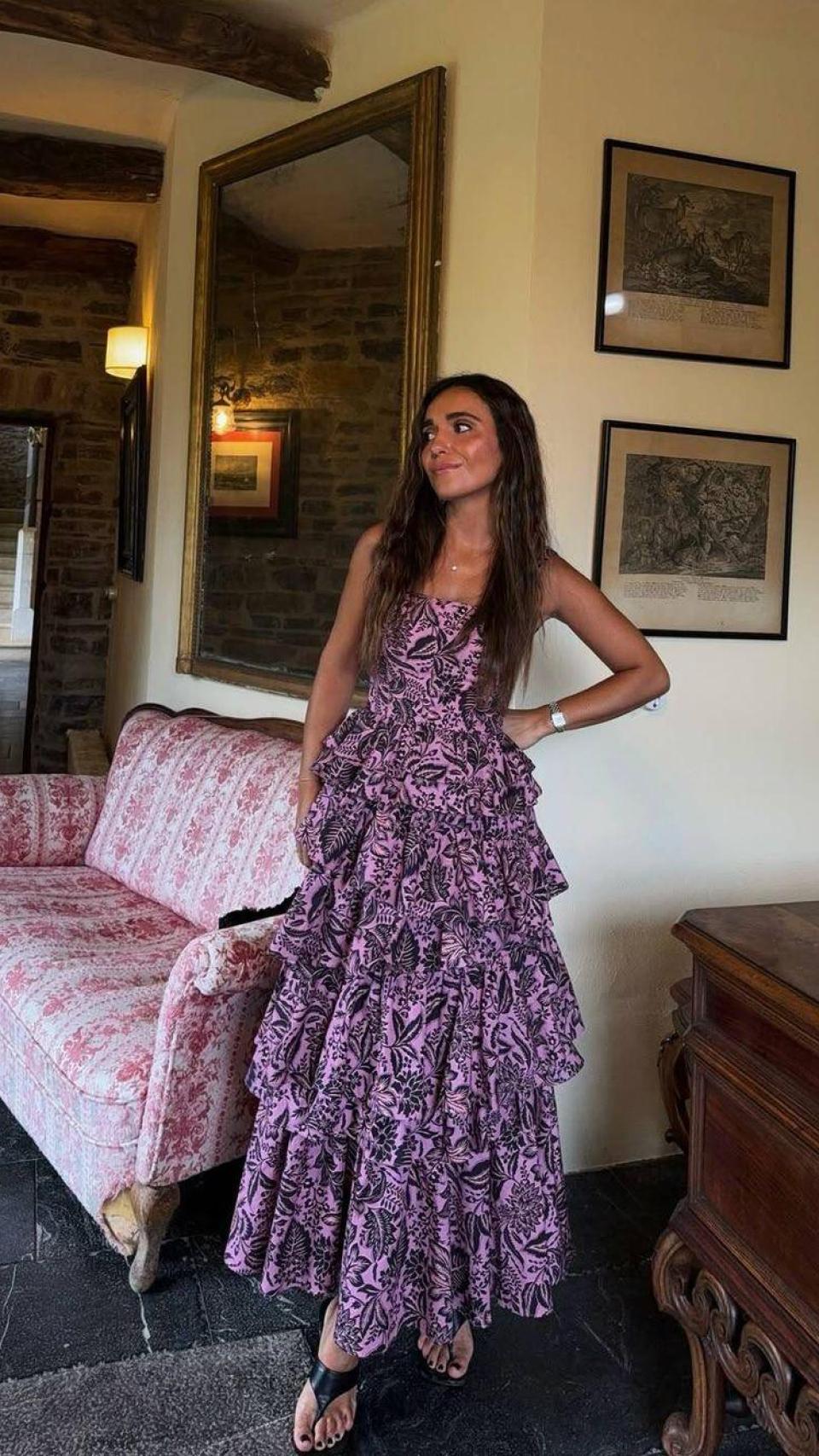 Inés Arroyo con el vestido de Laganini.