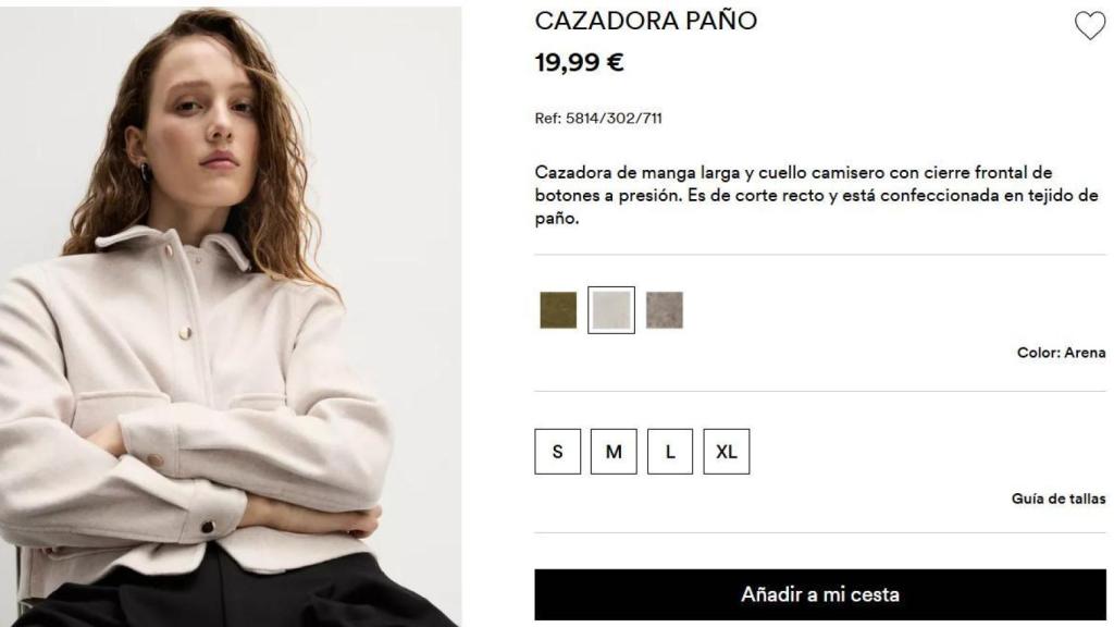 Cazadora paño beige. Ref: 5814/302/711