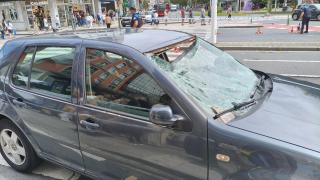 Estado del vehículo que causó el accidente múltiple en A Coruña.