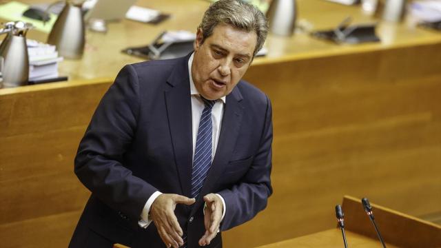 El portavoz de Vox José María Llanos durante un debate de política general en Les Corts Valencianas. Rober Solsona / EP