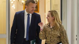 Vicente Mompó y Natàlia Enguix, vicepresidente de la Diputación. Diputación de Valencia