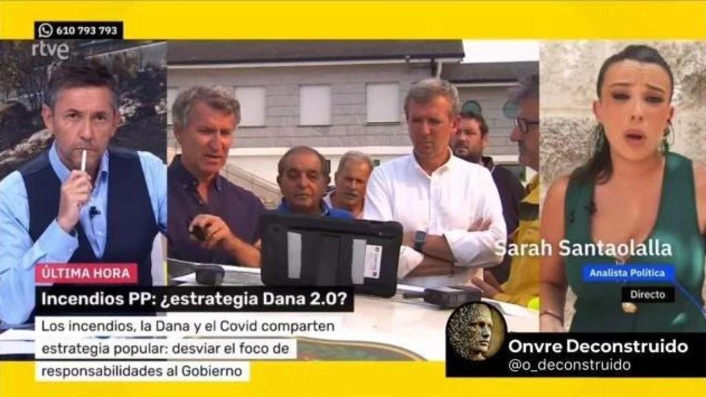 Javier Ruiz y Sarah Santaolalla, en el programa 'Mañaneros 360', este martes.