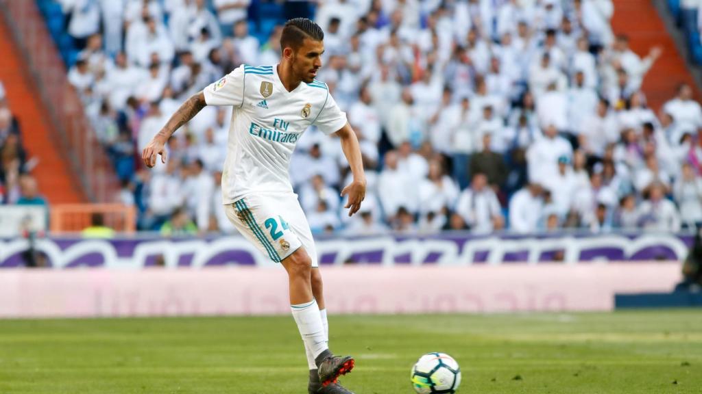 Dani Ceballos, en su debut como jugador del Real Madrid en la temporada 17-18.