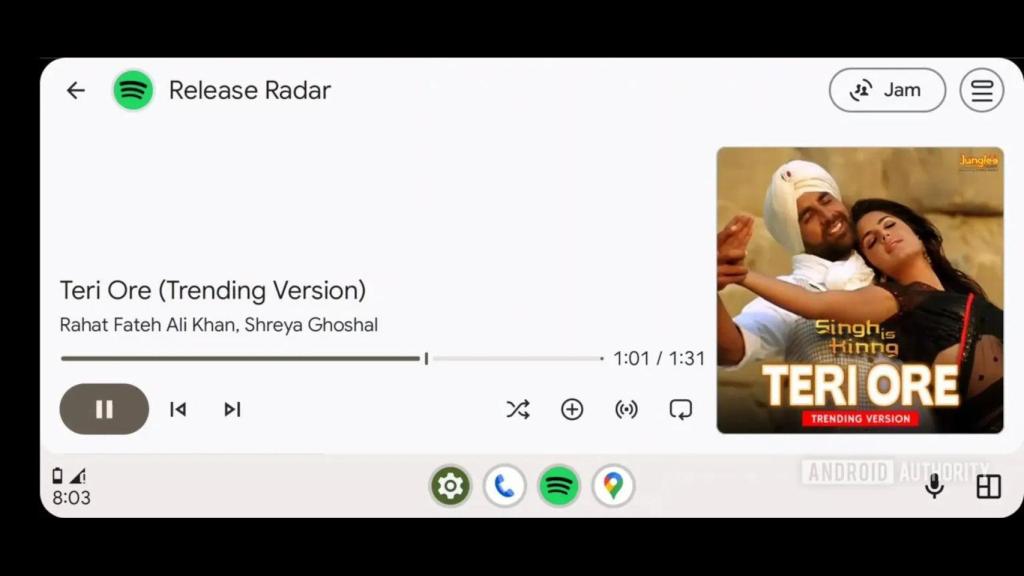 Nueva interfaz de Spotify en Android Auto