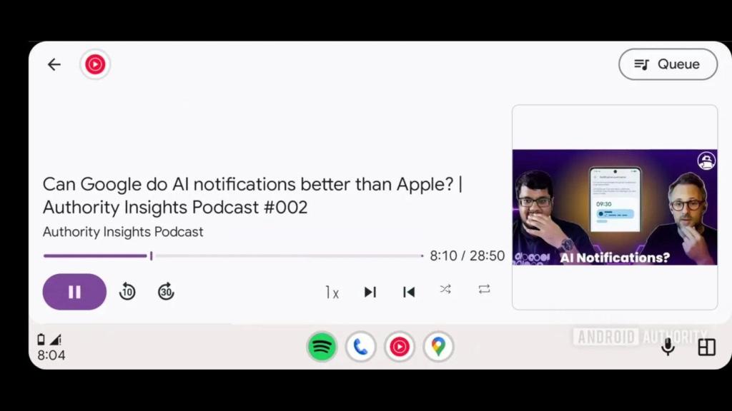 Nueva interfaz de YouTube Music en Android Auto