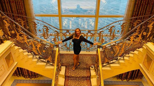 Elisabet en la casa de intercambio de Dubái, en Emiratos Árabes Unidos.