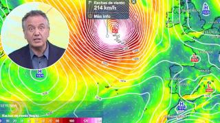 Roberto Brasero, el hombre del tiempo de Antena 3, alerta sobre los efectos de Erin. (Mapa: Meteored)