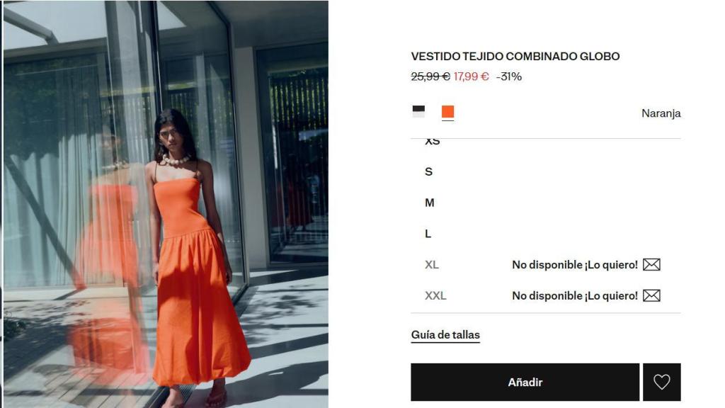 Vestido combinado globo. REF. 17061244