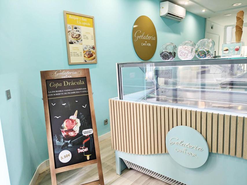 Interior de la nueva heladería que abre sus puertas en Valladolid