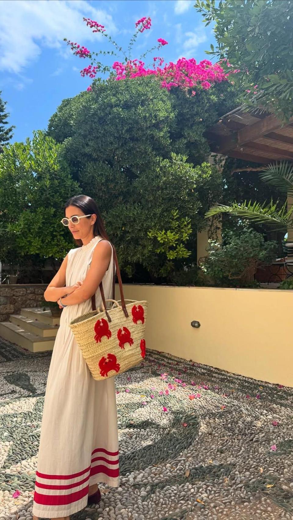 Sassa de Osma, durante sus vacaciones en Grecia.