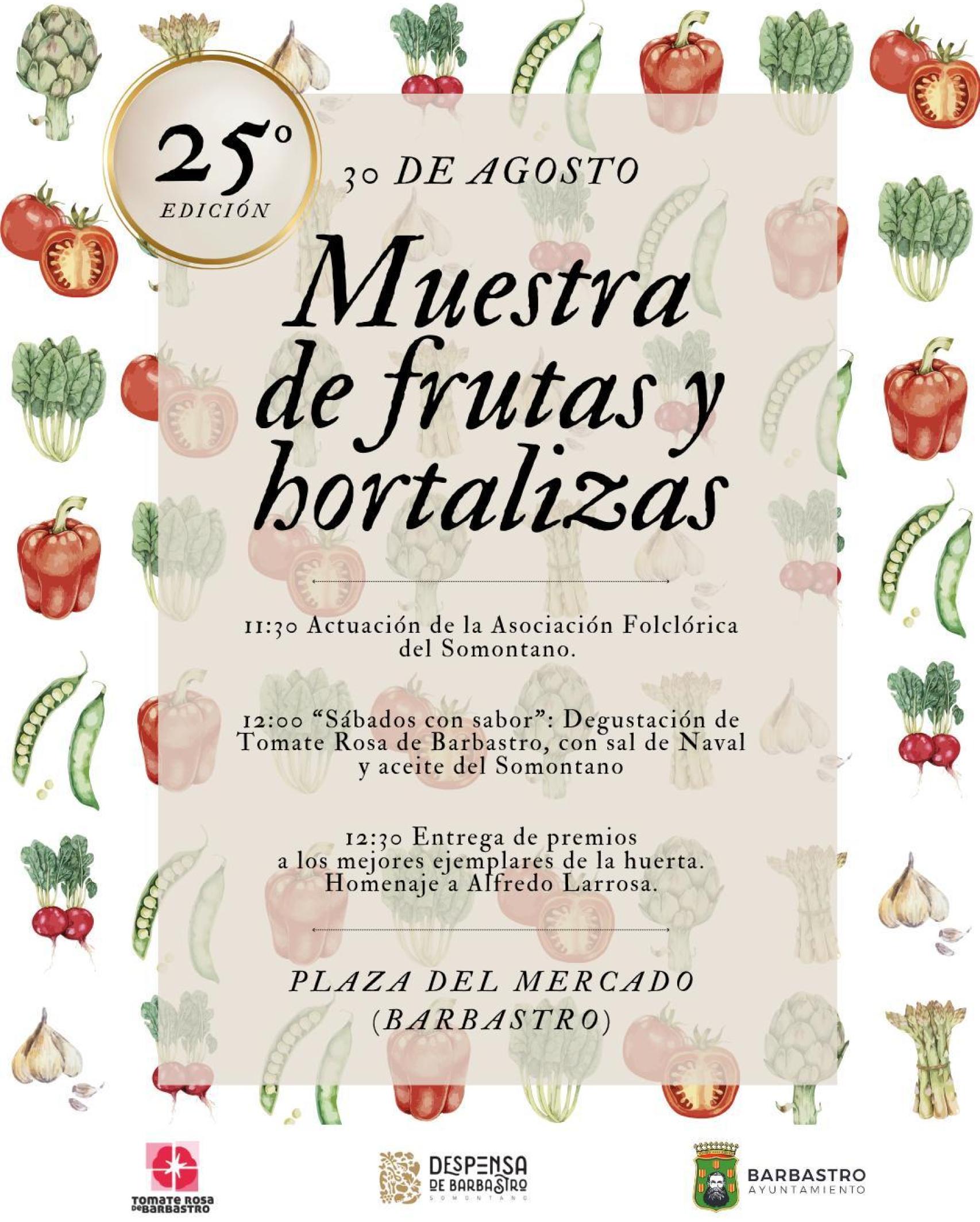 Muestra de frutas y hortalizas.
