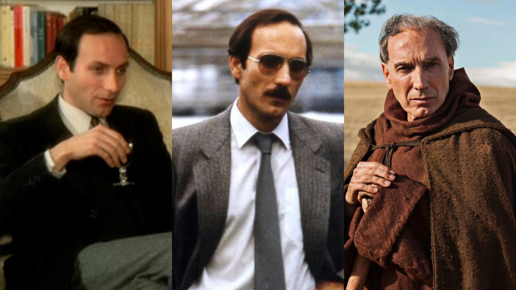 Imágenes de Eusebio Poncela en 'Los gozos y las sombras', 'Las aventuras de Pepe Carvalho' e 'Isabel'.