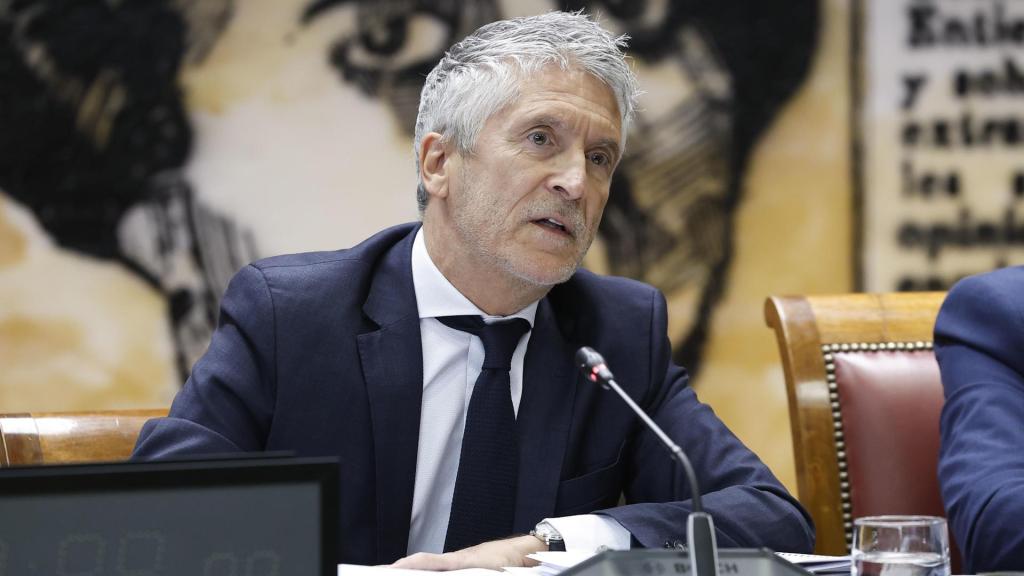El ministro del Interior, Fernando Grande-Marlaska, este jueves en el Senado.