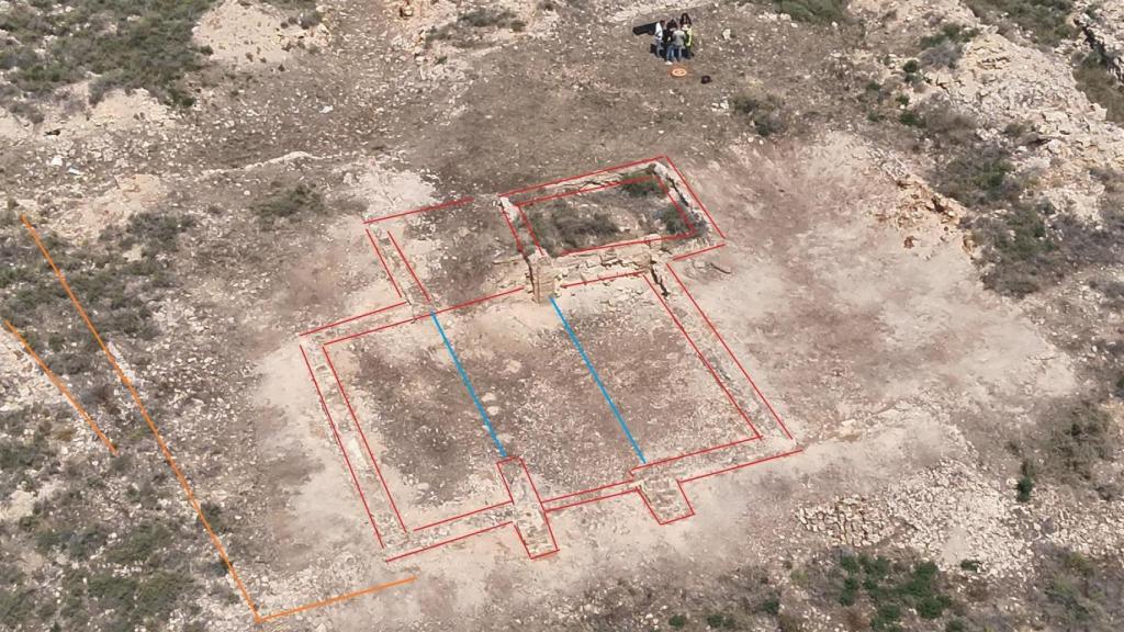 Zona de trabajo en el pueblo viejo de Belchite.