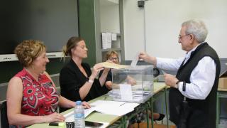 Una imagen de una persona votando