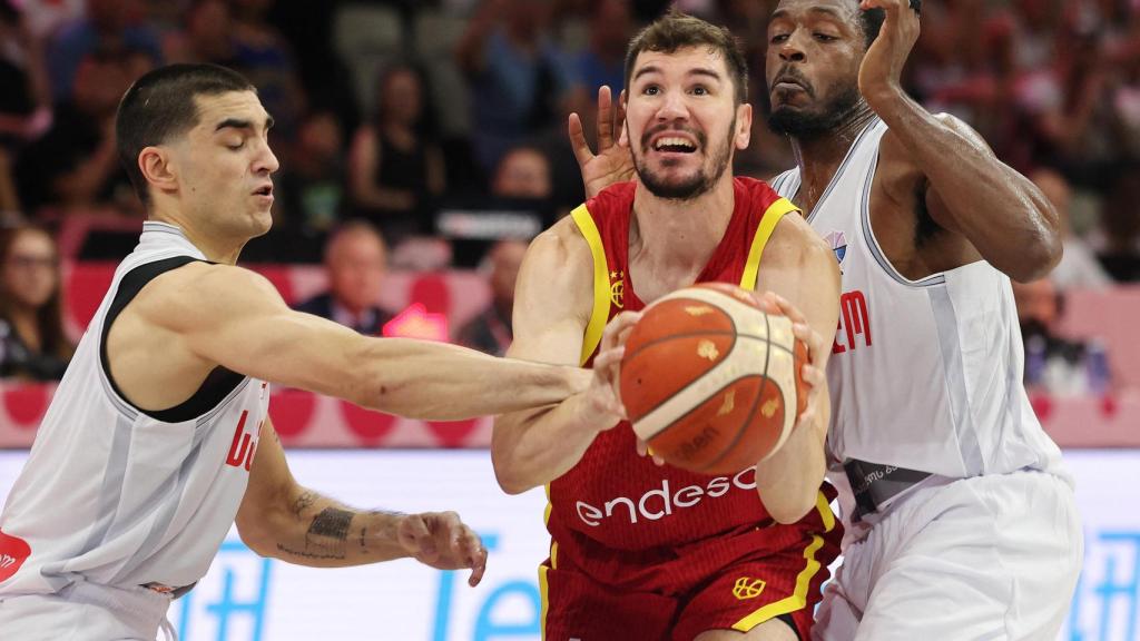 Darío Brizuela, durante el partido del Eurobasket ante Georgia
