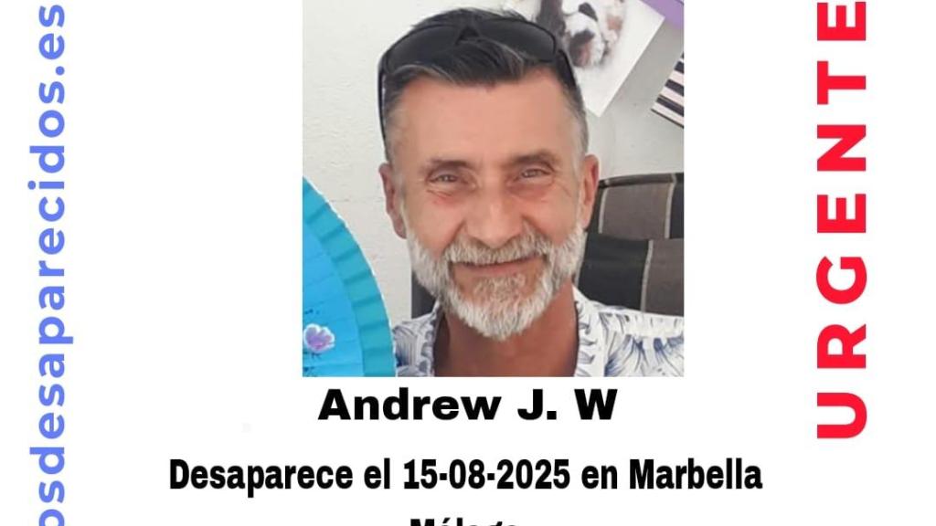 Un cartel de la desaparición de Andrew.