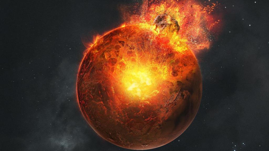 La colisión cósmica que determinó el origen de Marte.