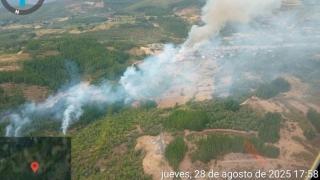 Un incendio de nivel 2 amenaza Berlanga del Bierzo (León) y obliga a evacuar el municipio